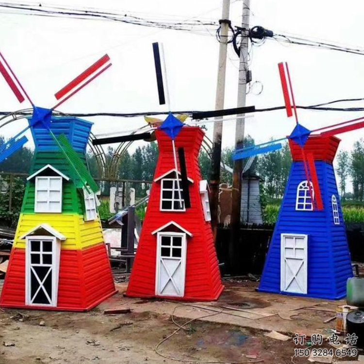 仿真大風(fēng)車(chē)雕塑廠家 現(xiàn)代擺件 幾何大風(fēng)車(chē)雕塑價(jià)格