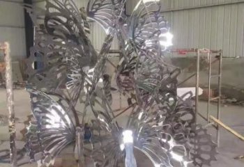 鏤空蝴蝶樹(shù)雕塑廠(chǎng)家 園林小品 大型不銹鋼蝴蝶樹(shù)雕塑廠(chǎng)