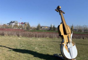 抽象琵琶雕塑廠家 歐式公園小品 戶外不銹鋼琵琶雕塑廠