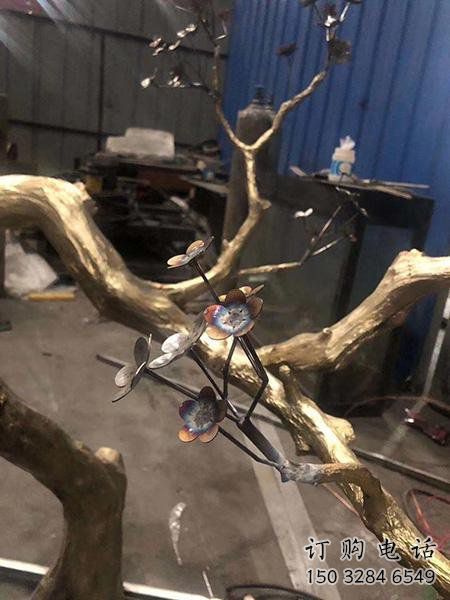 鏤空梅花雕塑廠家 園林小品 住宅小區(qū)不銹鋼梅花雕塑廠