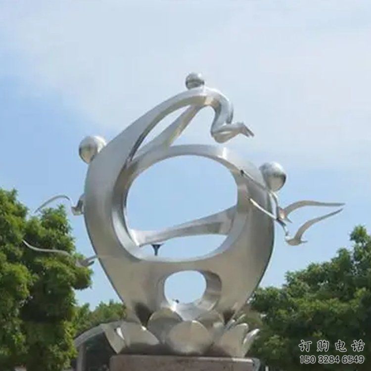 鏡面一家人雕塑廠家 現(xiàn)代大型擺件 歐式不銹鋼一家人雕塑廠