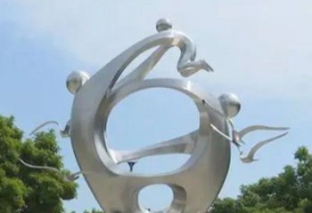 鏡面一家人雕塑廠家 現(xiàn)代大型擺件 歐式不銹鋼一家人雕塑廠