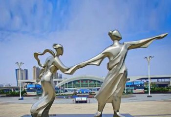 希望一家人雕塑廠家 公園小品 商業街不銹鋼一家人雕塑廠