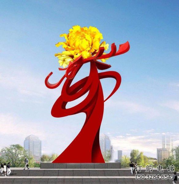 大型菊雕塑廠家 烤漆小品 庭院不銹鋼菊雕塑廠