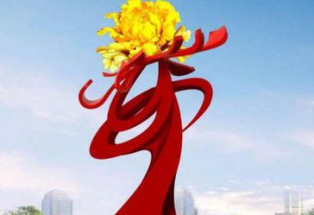 現(xiàn)代菊花雕塑廠家 大型別墅區(qū)擺件 烤漆不銹鋼菊花雕塑廠