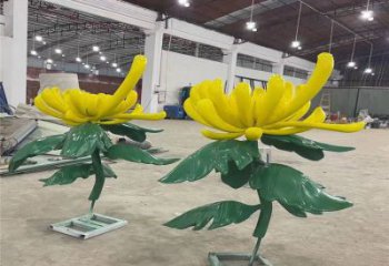 鏤空菊雕塑廠家 園林小品 住宅小區不銹鋼菊雕塑廠