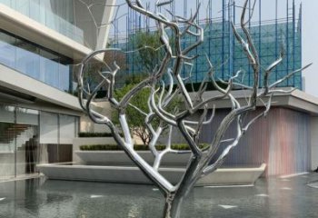大型枯樹雕塑廠家 鍛造小品 庭院不銹鋼枯樹雕塑廠