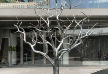 異形枯樹枝雕塑廠家 現(xiàn)代廣場小品 大型不銹鋼枯樹枝雕塑廠