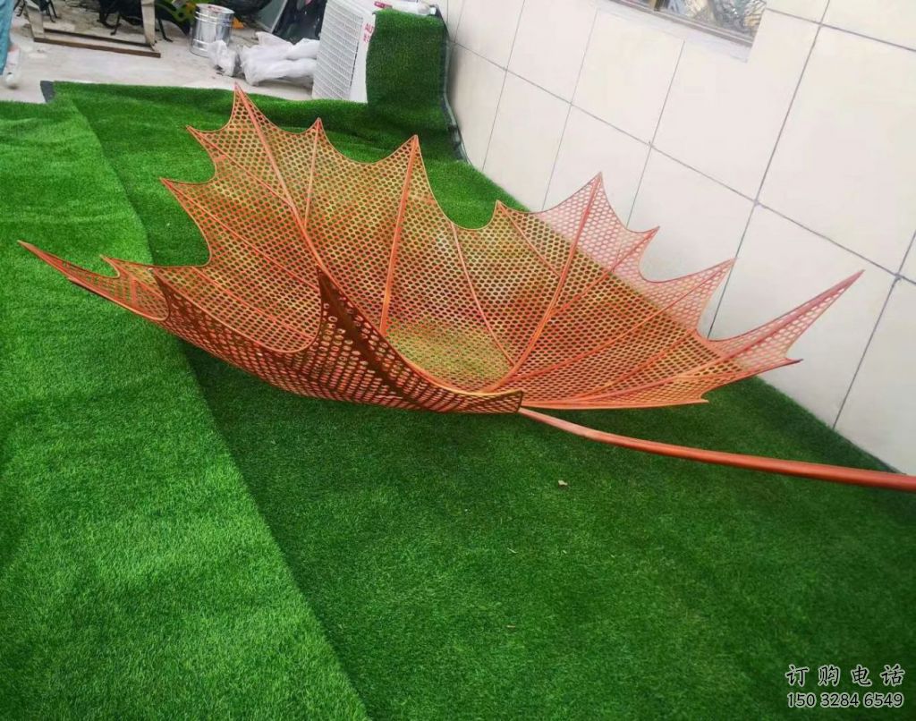 鏤空楓葉雕塑廠家 園林小品 住宅小區不銹鋼楓葉雕塑廠
