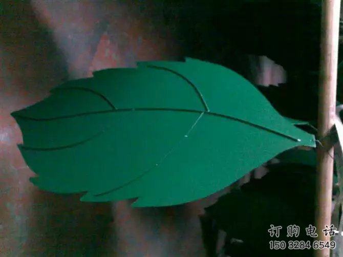 抽象花葉雕塑廠家 創意公園小品 烤漆不銹鋼花葉雕塑廠