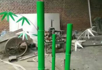 幾何竹葉雕塑廠家 現代小品 仿真不銹鋼竹葉雕塑廠