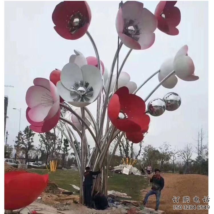 大型玫瑰花雕塑廠家 鍛造小品 創意不銹鋼玫瑰花雕塑廠