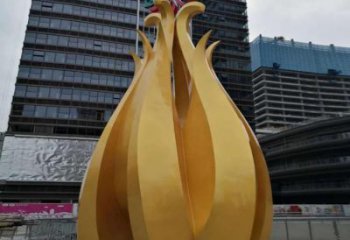 街頭竹筍雕塑廠家 大型別墅區(qū)擺件 烤漆不銹鋼竹筍雕塑廠