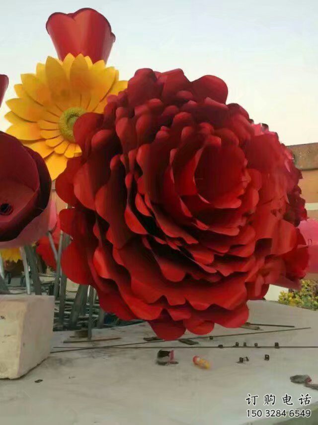 廣場太陽花雕塑廠家 烤漆小品 戶外不銹鋼太陽花雕塑廠