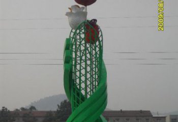 庭院月季雕塑廠家 草地小品 鍛造不銹鋼月季雕塑廠