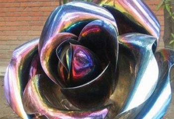 鍛造花瓣雕塑廠家 電鍍小品 戶外不銹鋼花瓣雕塑定做