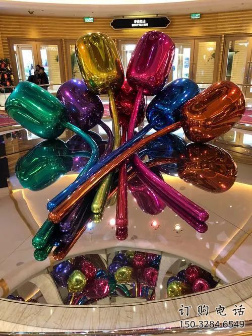 中式郁金香雕塑廠家 創意小品 游樂場不銹鋼郁金香雕塑廠