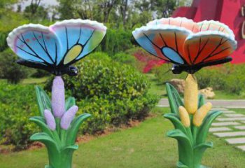 烤漆郁金香雕塑廠家 創意小品 彩繪不銹鋼郁金香雕塑廠