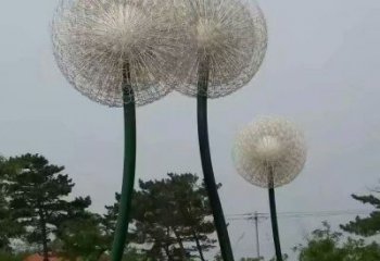 抽象蒲公英雕塑廠家 創(chuàng)意小品 現(xiàn)代不銹鋼蒲公英雕塑廠