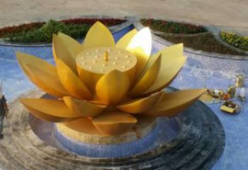 大型商場蓮花雕塑廠家 仿真擺件 烤漆不銹鋼蓮花雕塑廠