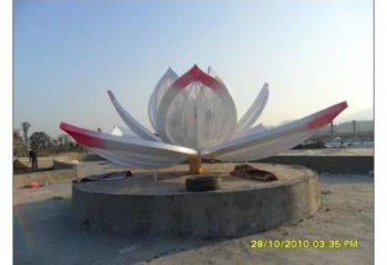 鏤空蓮花雕塑廠家 園林小品 大型不銹鋼蓮花雕塑定制