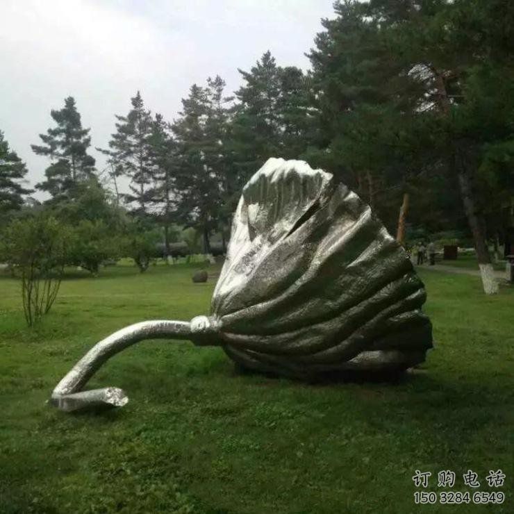 烤漆蓮蓬雕塑廠家 公園小品  戶外不銹鋼蓮蓬雕塑廠