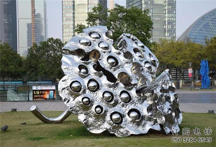 異形蓮蓬雕塑廠家 現代公園小品 廣場不銹鋼蓮蓬雕塑廠