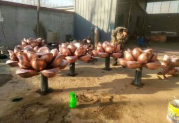 創意水蓮雕塑廠家 仿古小品 公園不銹鋼水蓮雕塑廠