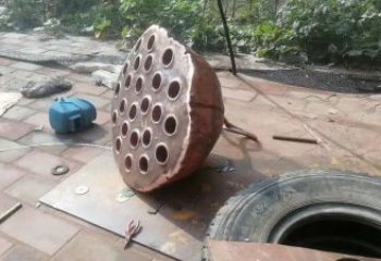 公園蓮蓬雕塑廠家 戶外擺件 創意不銹鋼蓮蓬雕塑定制