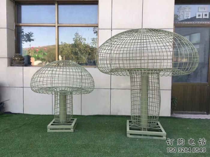 鏤空蘑菇雕塑廠家 園林公園小品 廣場不銹鋼蘑菇雕塑廠