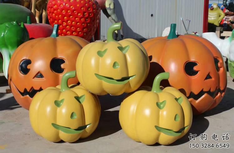 游樂場南瓜雕塑廠家 幼兒園擺件 噴漆不銹鋼南瓜雕塑廠