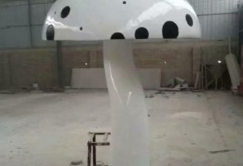 創意蘑菇雕塑廠家 仿真彩繪小品 公園不銹鋼蘑菇雕塑廠