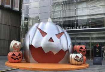 公園南瓜雕塑廠家 戶外擺件 抽象不銹鋼南瓜雕塑廠