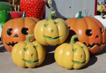 游樂(lè)場(chǎng)南瓜雕塑廠家 幼兒園擺件 噴漆不銹鋼南瓜雕塑廠