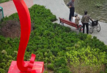 烤漆如意雕塑廠家 戶外廣場小品 創意不銹鋼如意雕塑制作