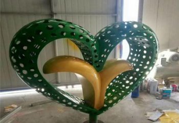 鏤空心形雕塑廠家 園林小品 大型不銹鋼心形雕塑廠