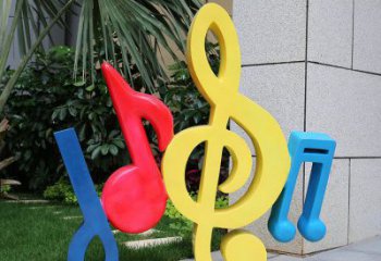 創(chuàng)意樂符雕塑廠家 烤漆音樂小品 公園不銹鋼樂符雕塑廠