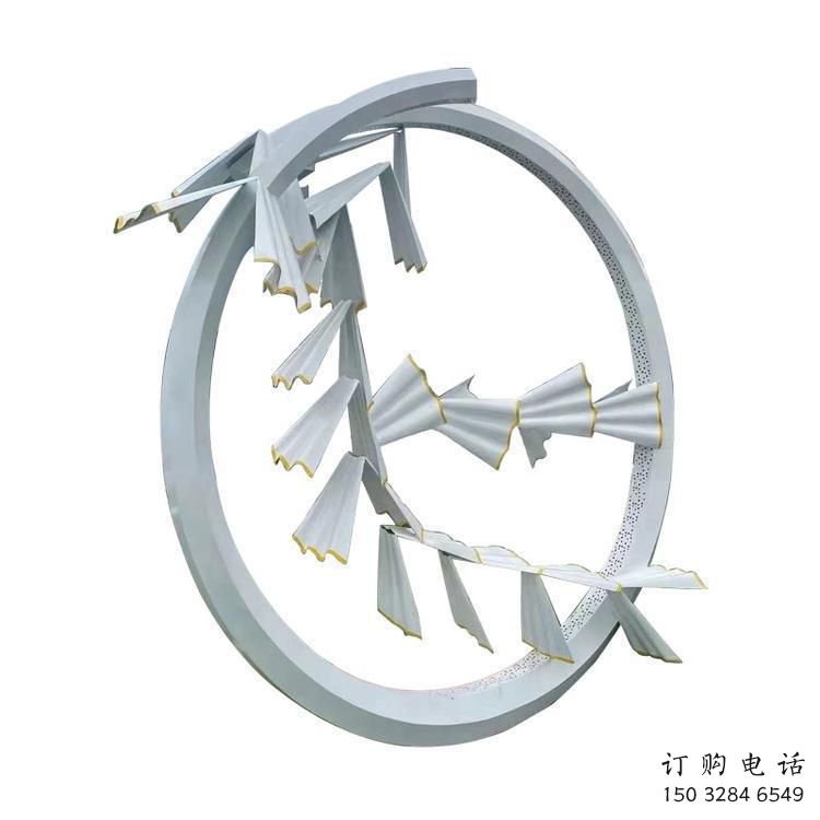 大型花環雕塑廠家 鍛造小品 創意不銹鋼花環雕塑廠