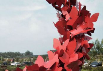 彩繪花環雕塑廠家 烤漆公園擺件 街頭不銹鋼花環雕塑廠