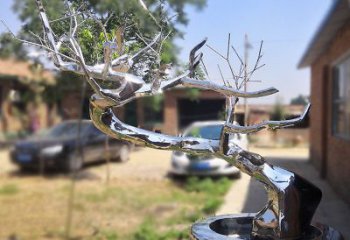 大型松樹雕塑廠家 鍛造小品 戶外不銹鋼松樹雕塑價格