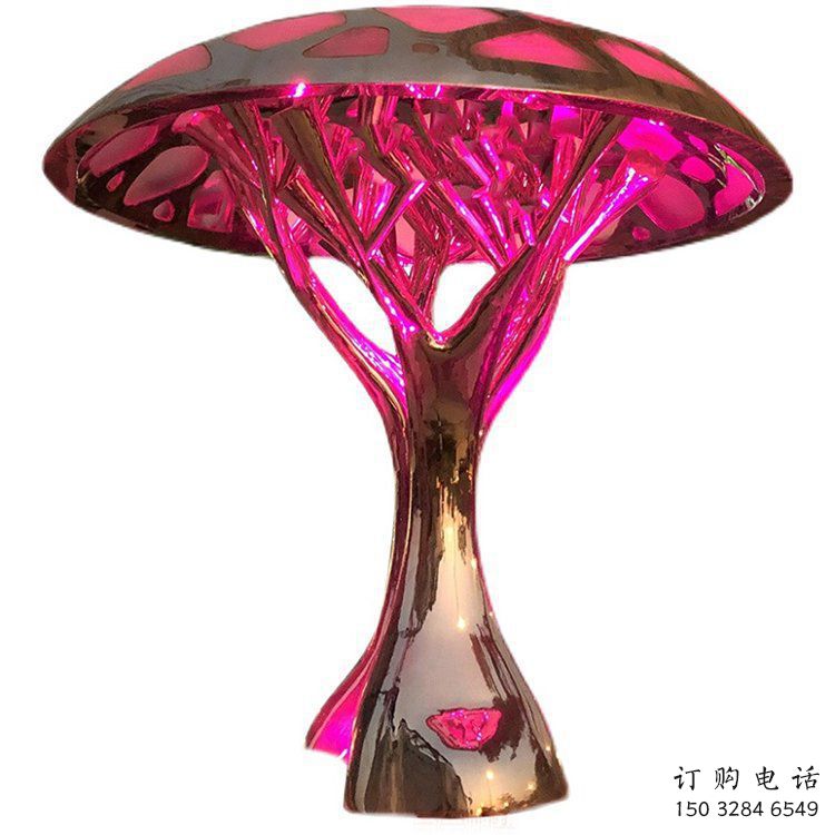 幾何樹(shù)冠雕塑廠家 發(fā)光小品 現(xiàn)代不銹鋼樹(shù)冠雕塑價(jià)格