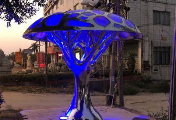 抽象樹冠雕塑廠家 創(chuàng)意小品 公園不銹鋼樹冠雕塑廠