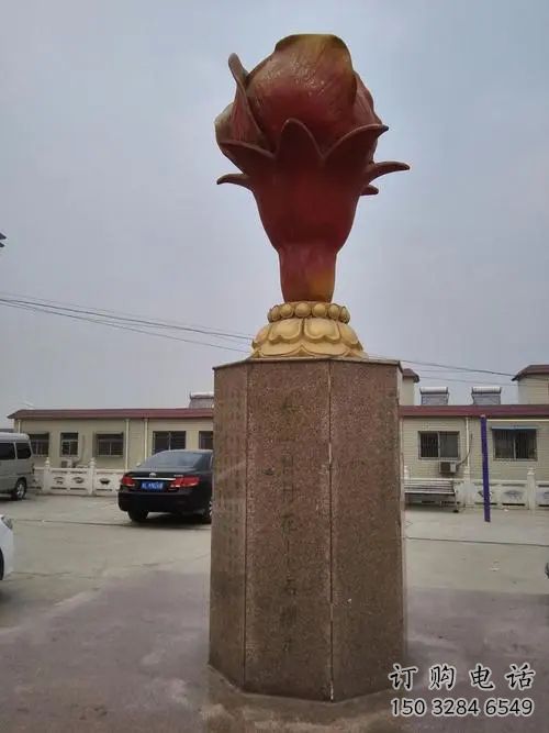 創意石榴花雕塑廠家 廣場小品 公園不銹鋼石榴花雕塑廠