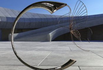 房地產(chǎn)喇叭花雕塑廠家 戶(hù)外擺件 鍛造不銹鋼喇叭花雕塑廠