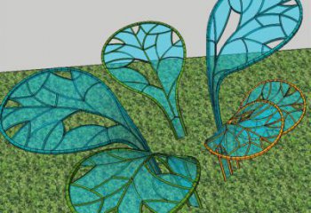 抽象芭蕉葉雕塑廠家 創意廣場小品 戶外不銹鋼芭蕉葉雕塑工廠