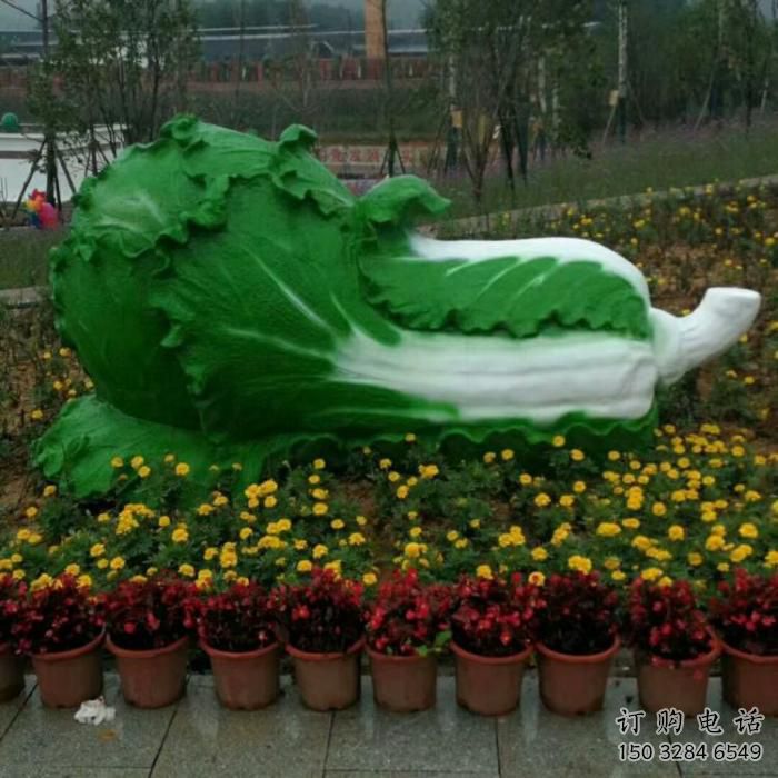 仿真大白菜雕塑廠家 現代擺件 大型不銹鋼大白菜雕塑價格
