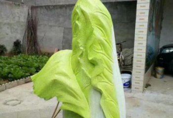 大型商場大白菜雕塑廠家 仿真擺件 彩繪不銹鋼大白菜雕塑價格
