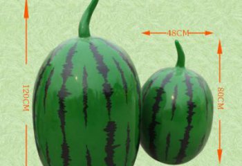 歐式西瓜雕塑廠家 抽象擺件 創意不銹鋼西瓜雕塑工廠