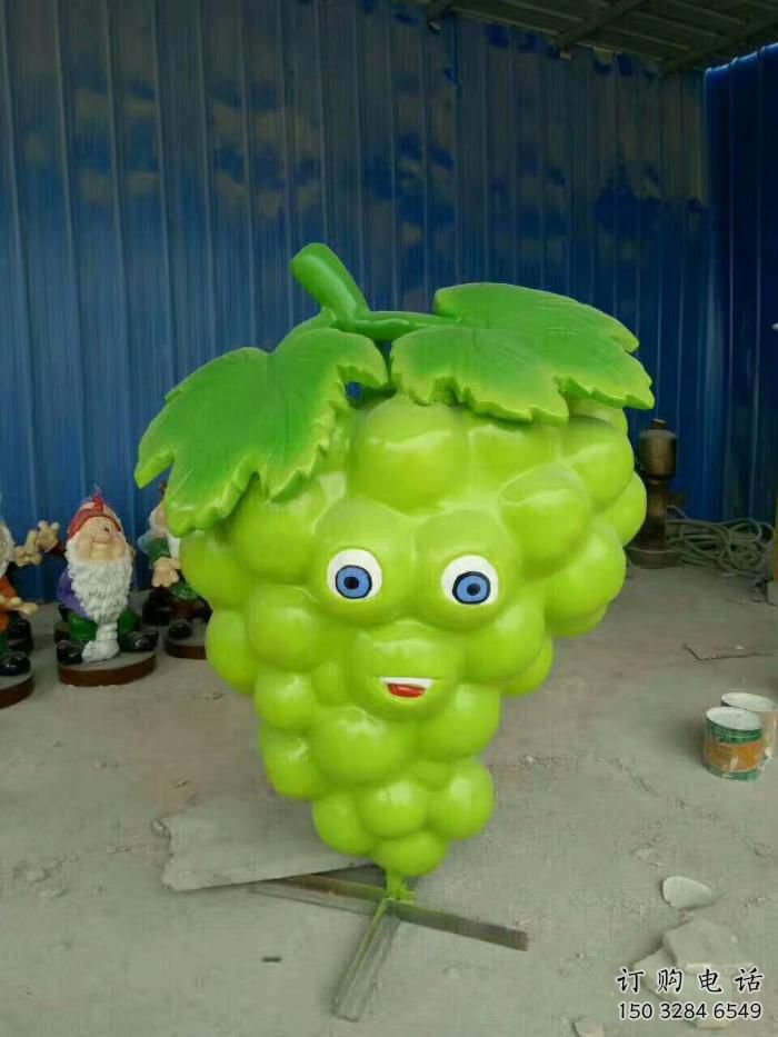 中式葡萄雕塑廠家 創意小品 仿真水果葡萄雕塑廠