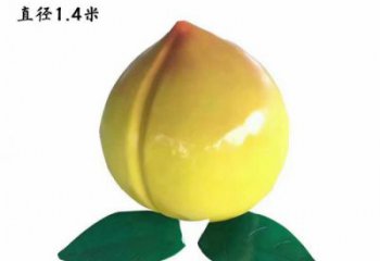 烤漆桃子雕塑廠家 公園小品 戶外桃子雕塑加工